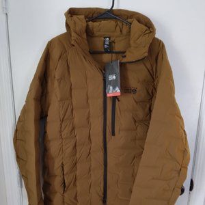 Nwt mens large mountain hardware hiking work lightw stretchdown down jacket coat
